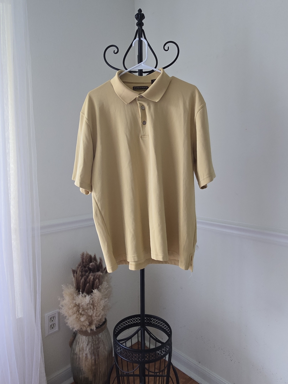 Cubavera Men's Polo in Light Beige